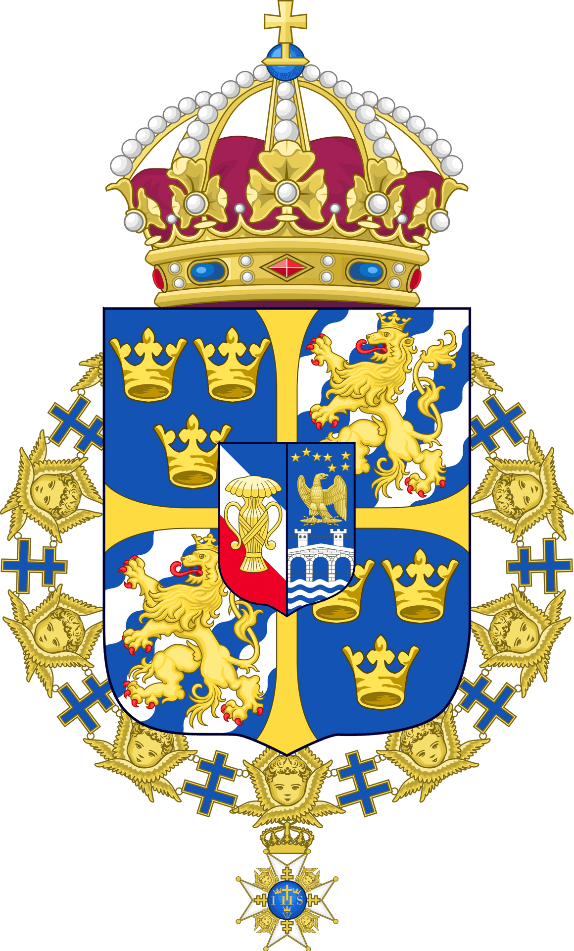 Swedish_ Royal_ Coat_of_ Arms PNG