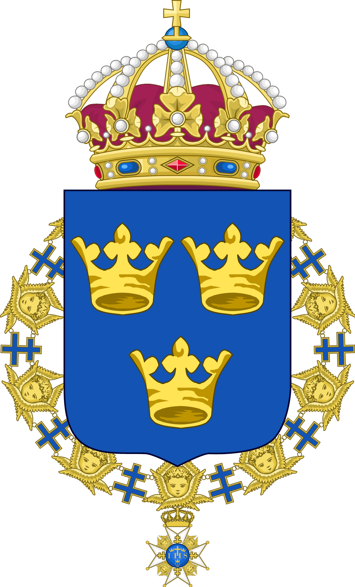 Swedish_ Royal_ Coat_of_ Arms PNG