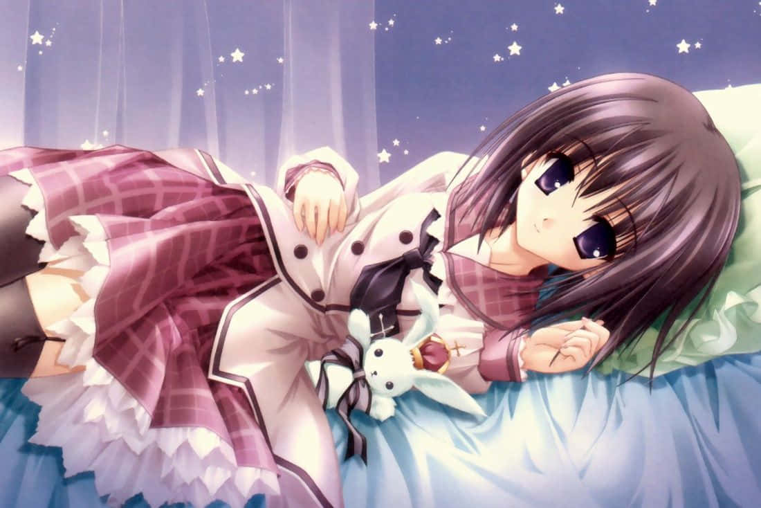 Sweet Anime Cute Girl Bunny Wallpaper