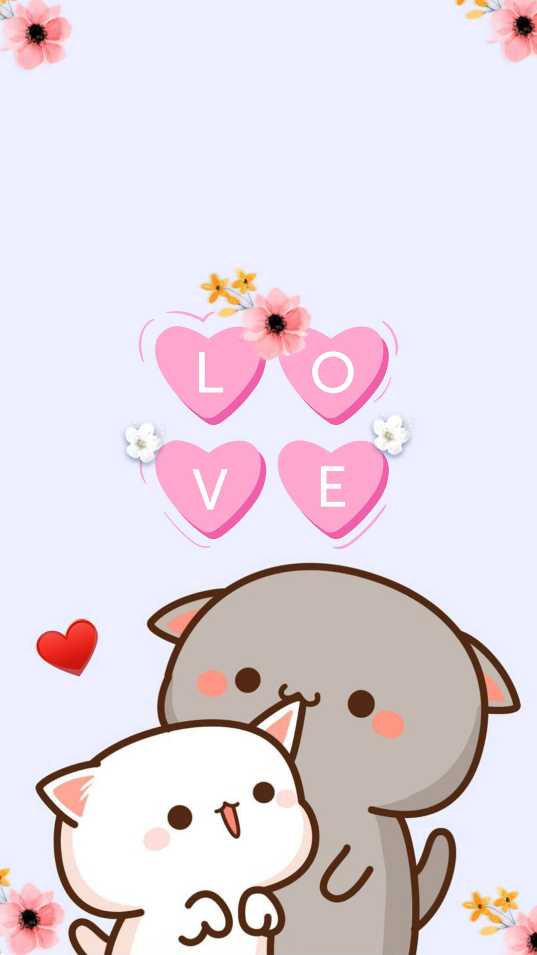 Download Sweet Cat Couple Tumblr Iphone Wallpaper 
