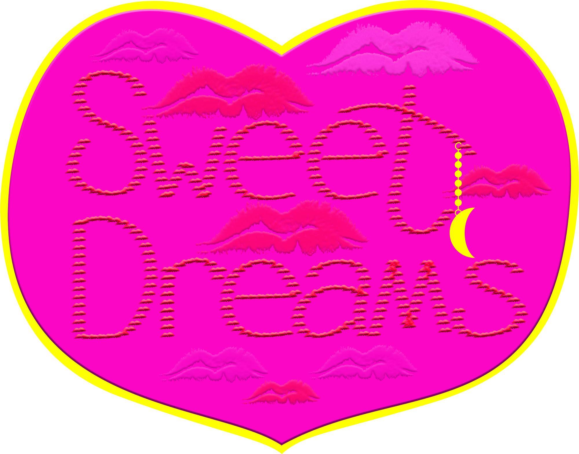 Sweet Dreams Heart Graphic PNG