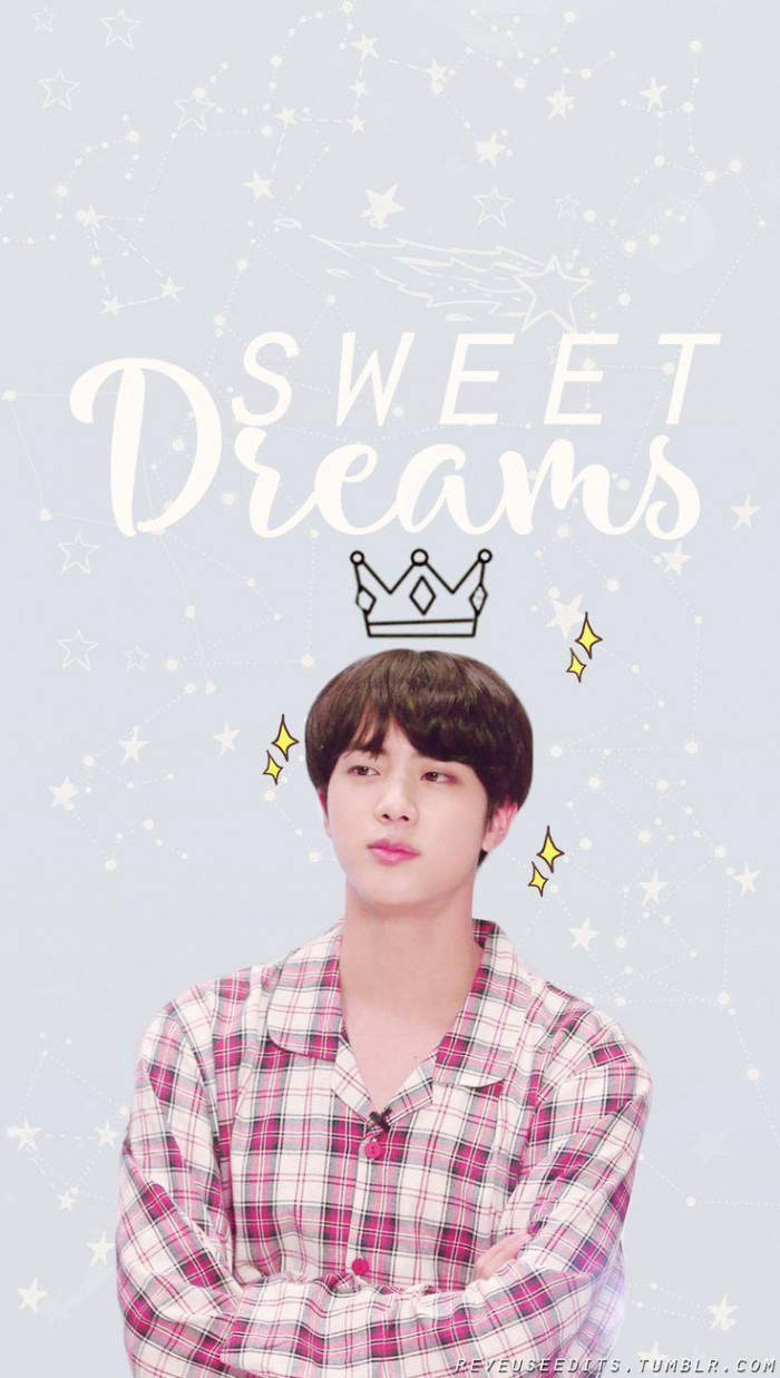 Sweet Dreams Jin BTS Cute Phone Wallpaper