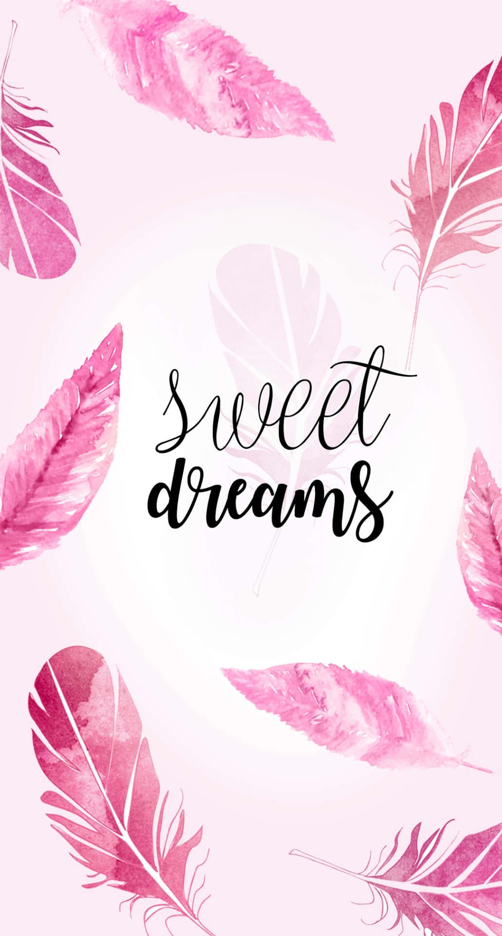 Sweet Dreams Pink Feathers Artwork Wallpaper
