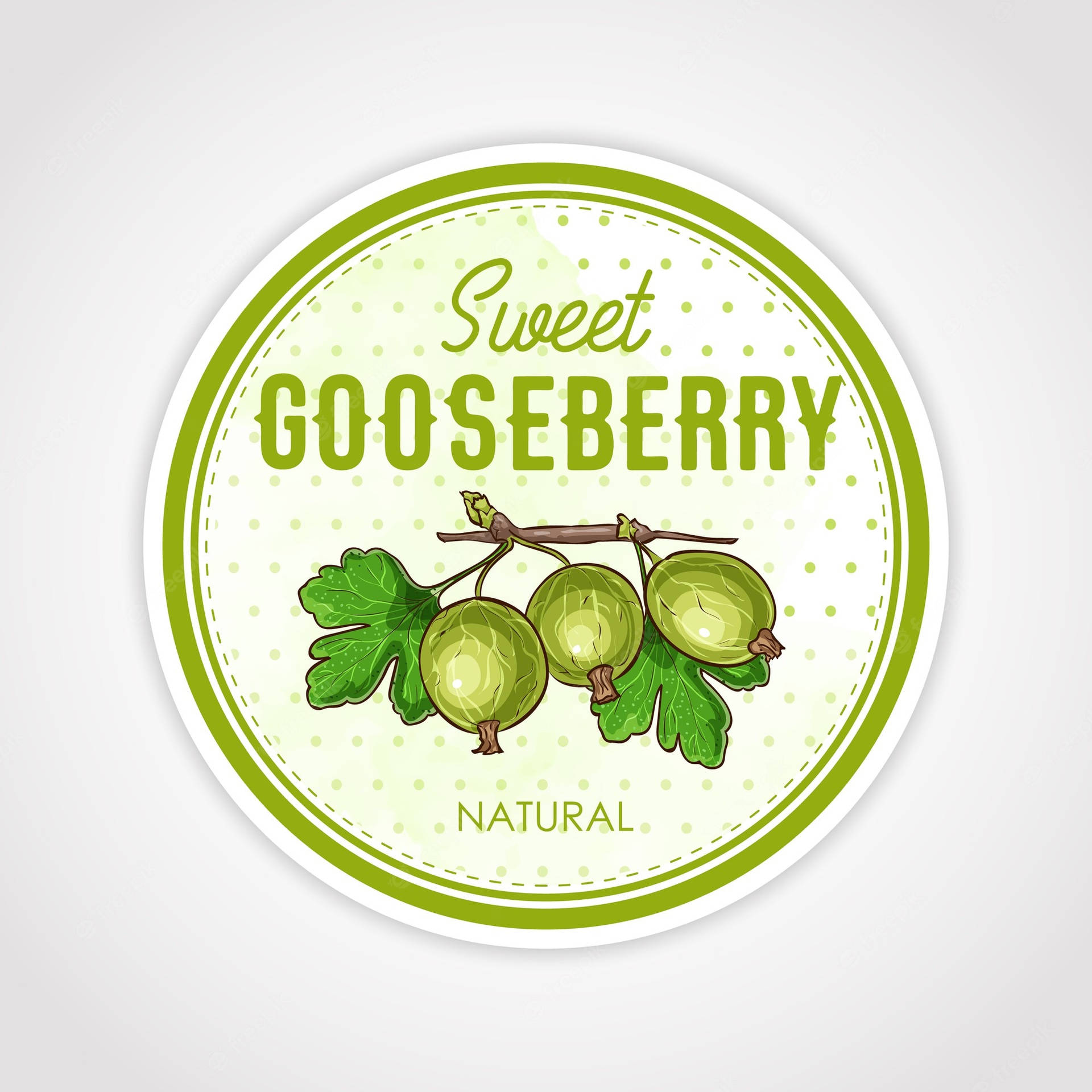 Sweet Gooseberry Natural Round Art Badge Wallpaper