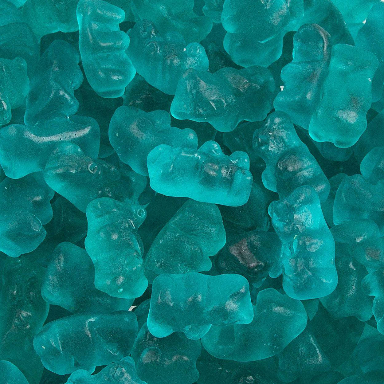 Søde Gummy Bears æstetisk teal vandfarve wallpaper Wallpaper