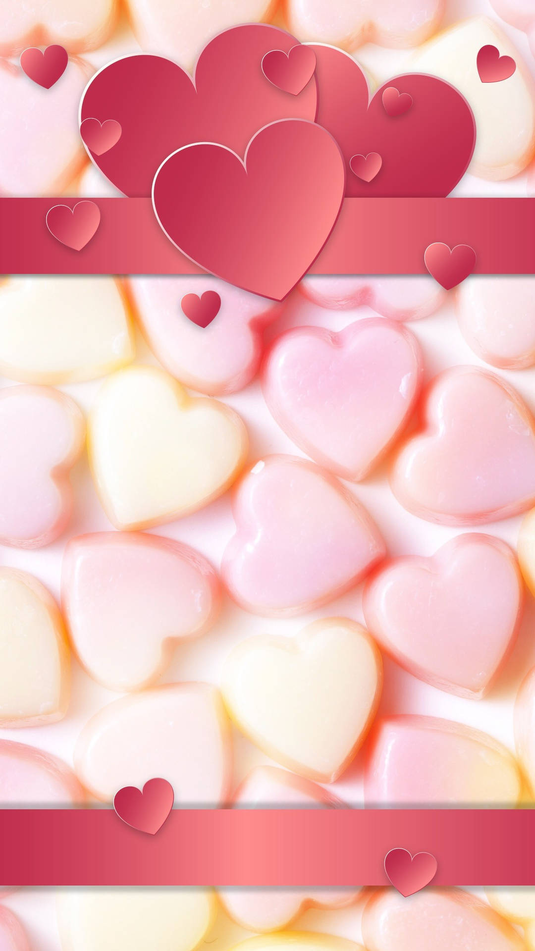 Sweet Heart-shaped Candy Wallpaper