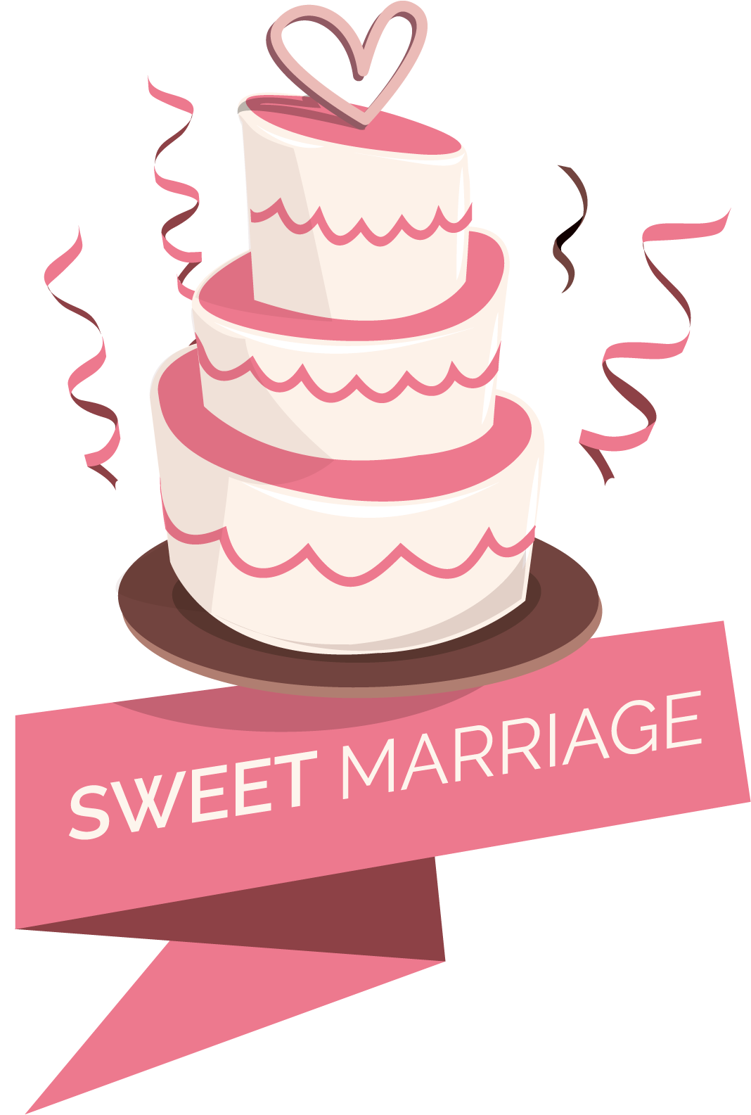 Sweet Marriage Cake Logo PNG