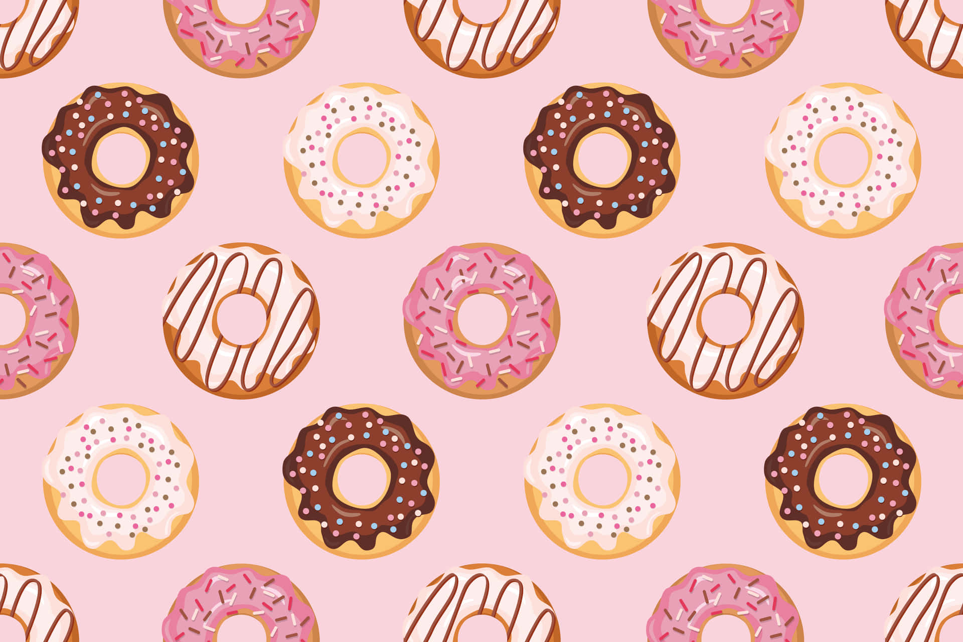 Sweet Moments With Cute Donut Wallpaper