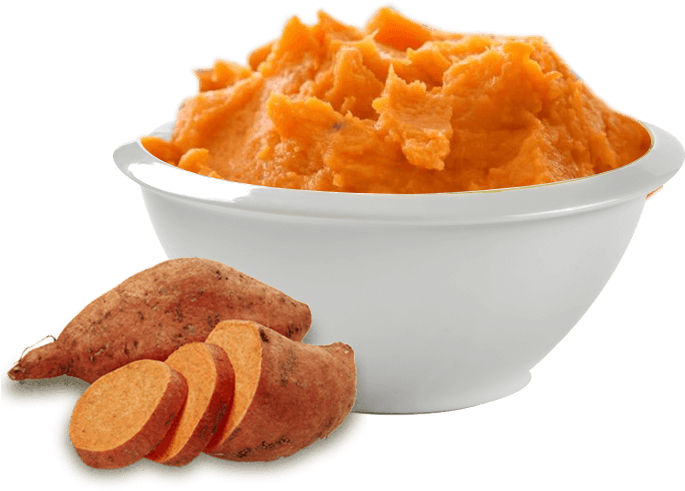 Sweet Potato Pureeand Slices PNG