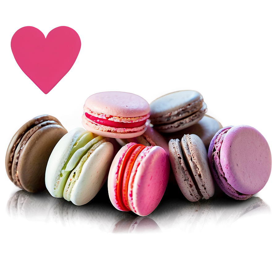 Sweet Valentine's Day Macarons Png Ulq85 PNG