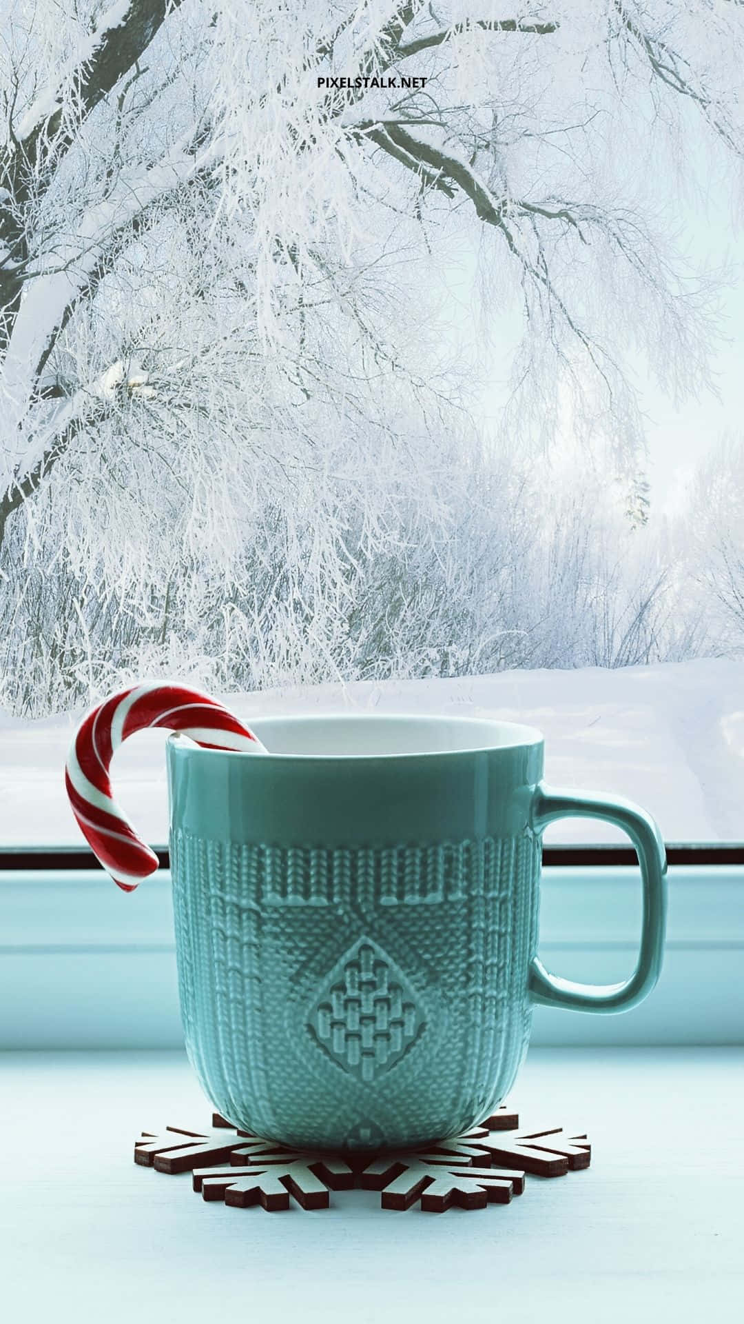 Sweet White Christmas Cozy Winter Aesthetic Photography Wallpaper