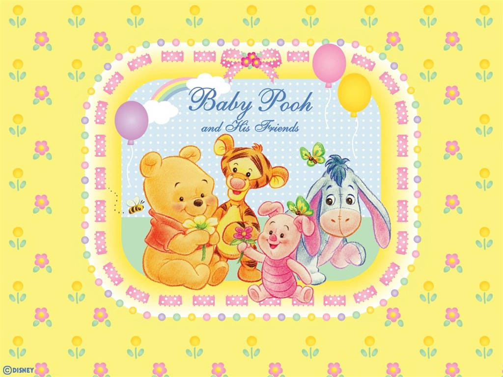Sweet Winnie The Pooh Iphone Display Wallpaper