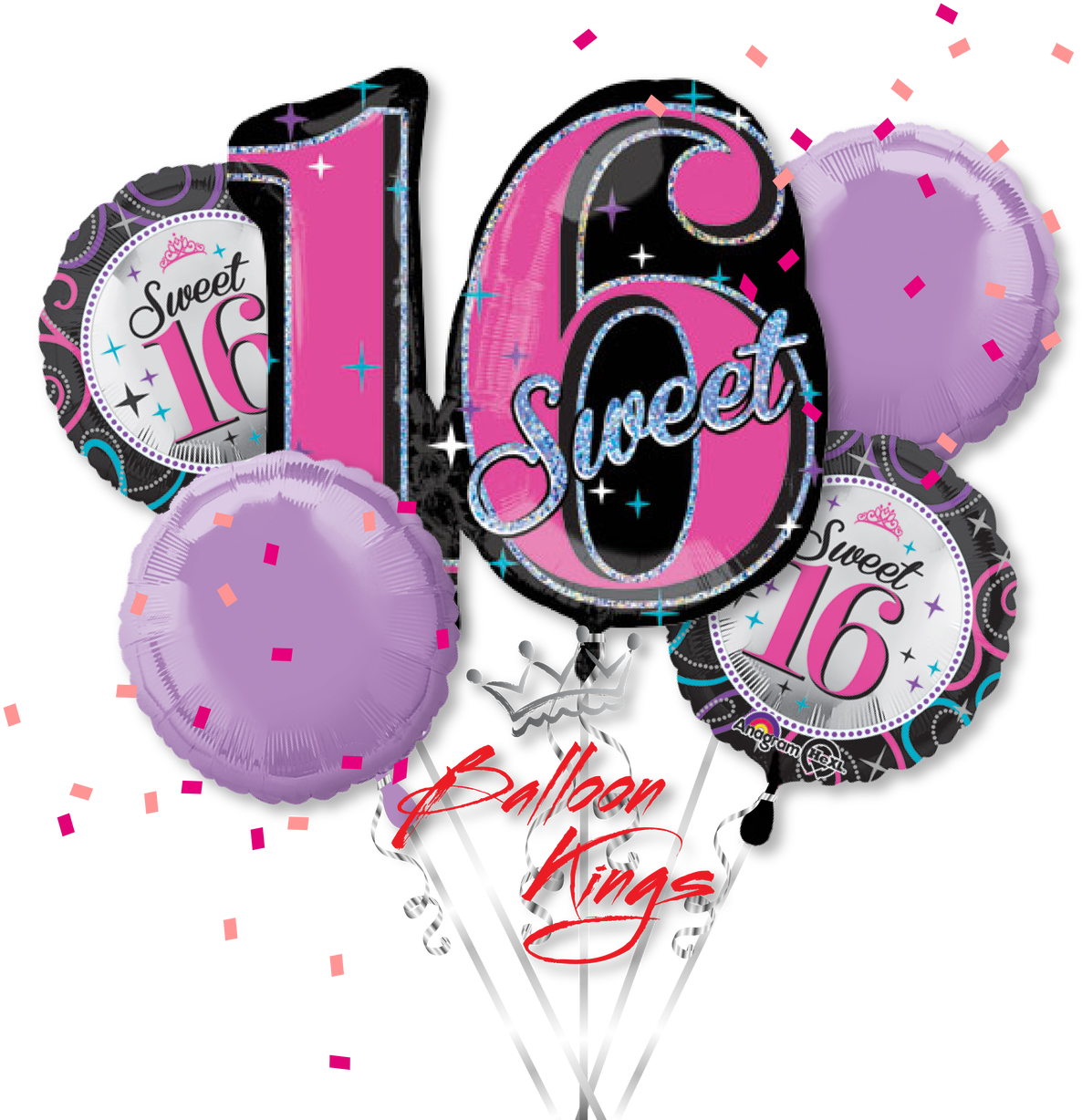 Sweet16 Birthday Balloons PNG