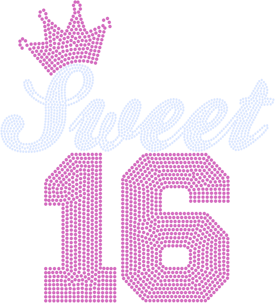 Sweet16 Sparkling Graphic PNG