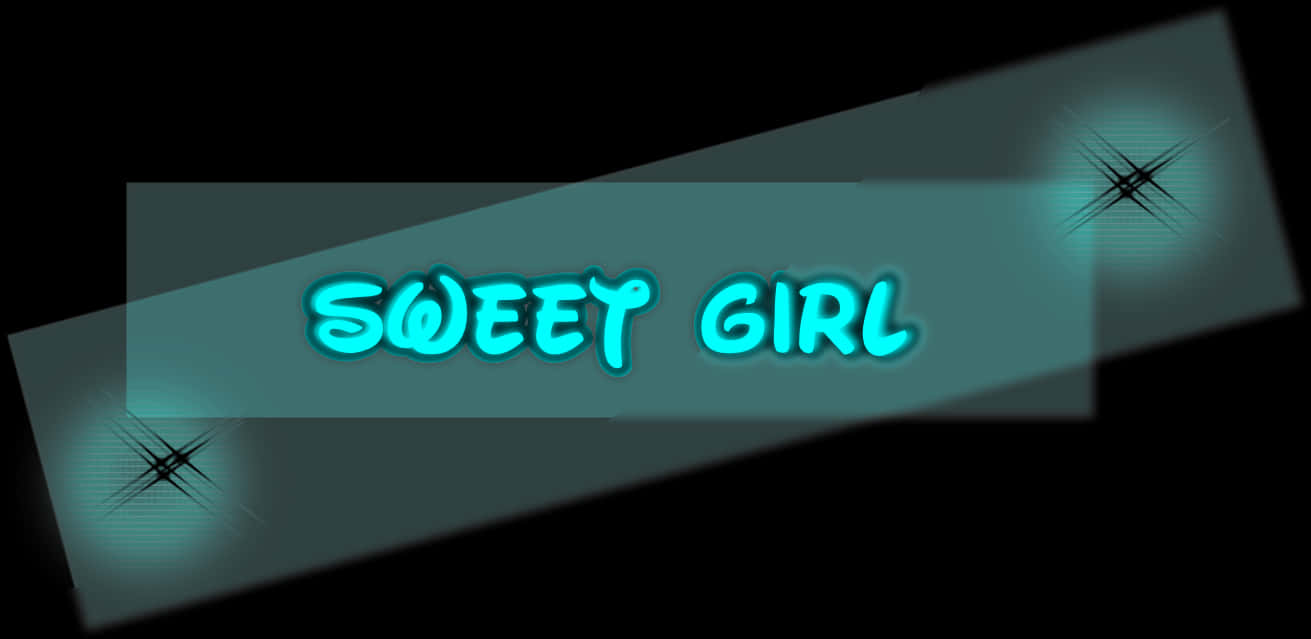 Sweety Girl Text Graphic PNG