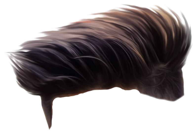 Swept Back Brown Hair Texture PNG