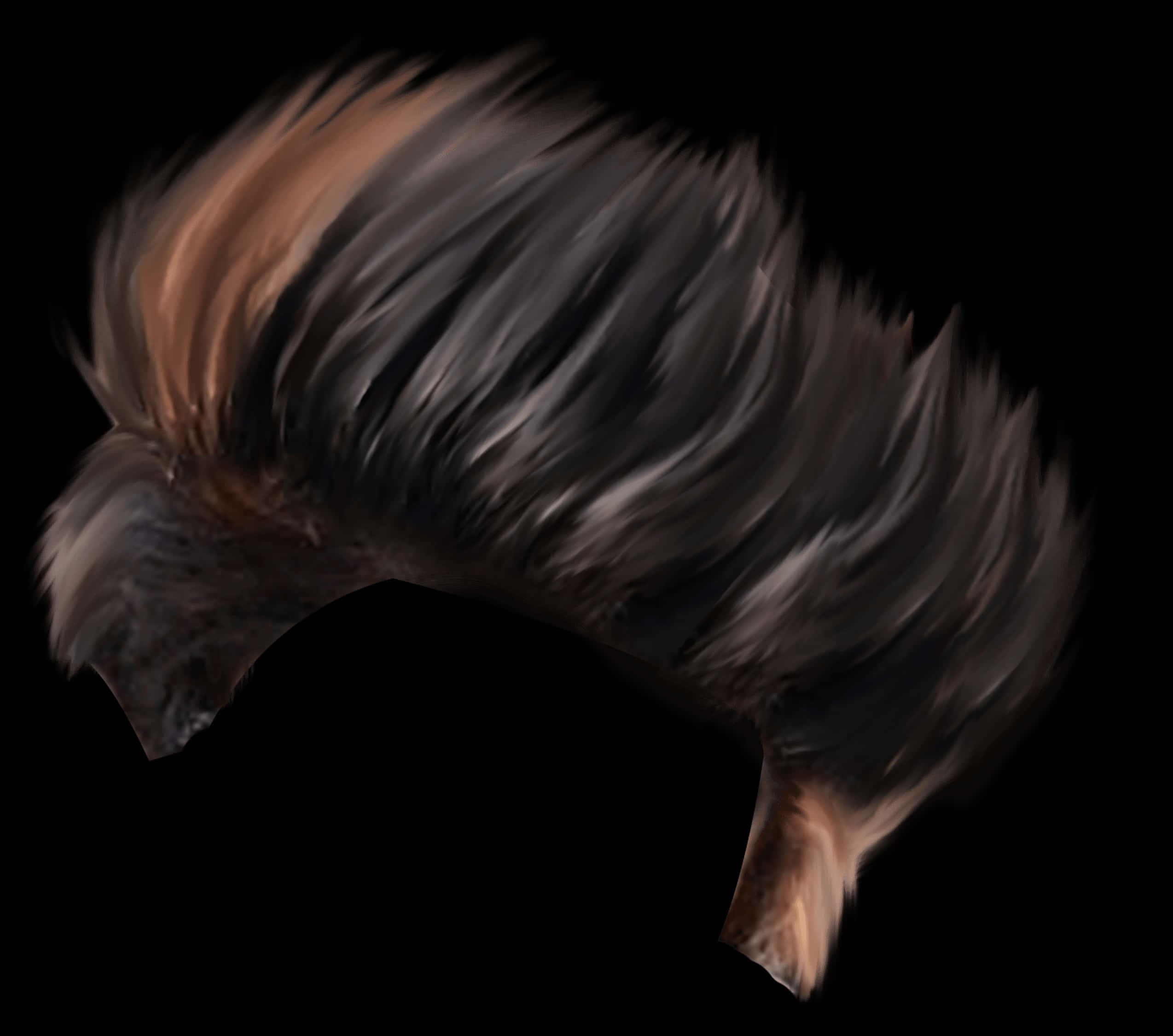 Swept Back Hair Overlay Picsart PNG