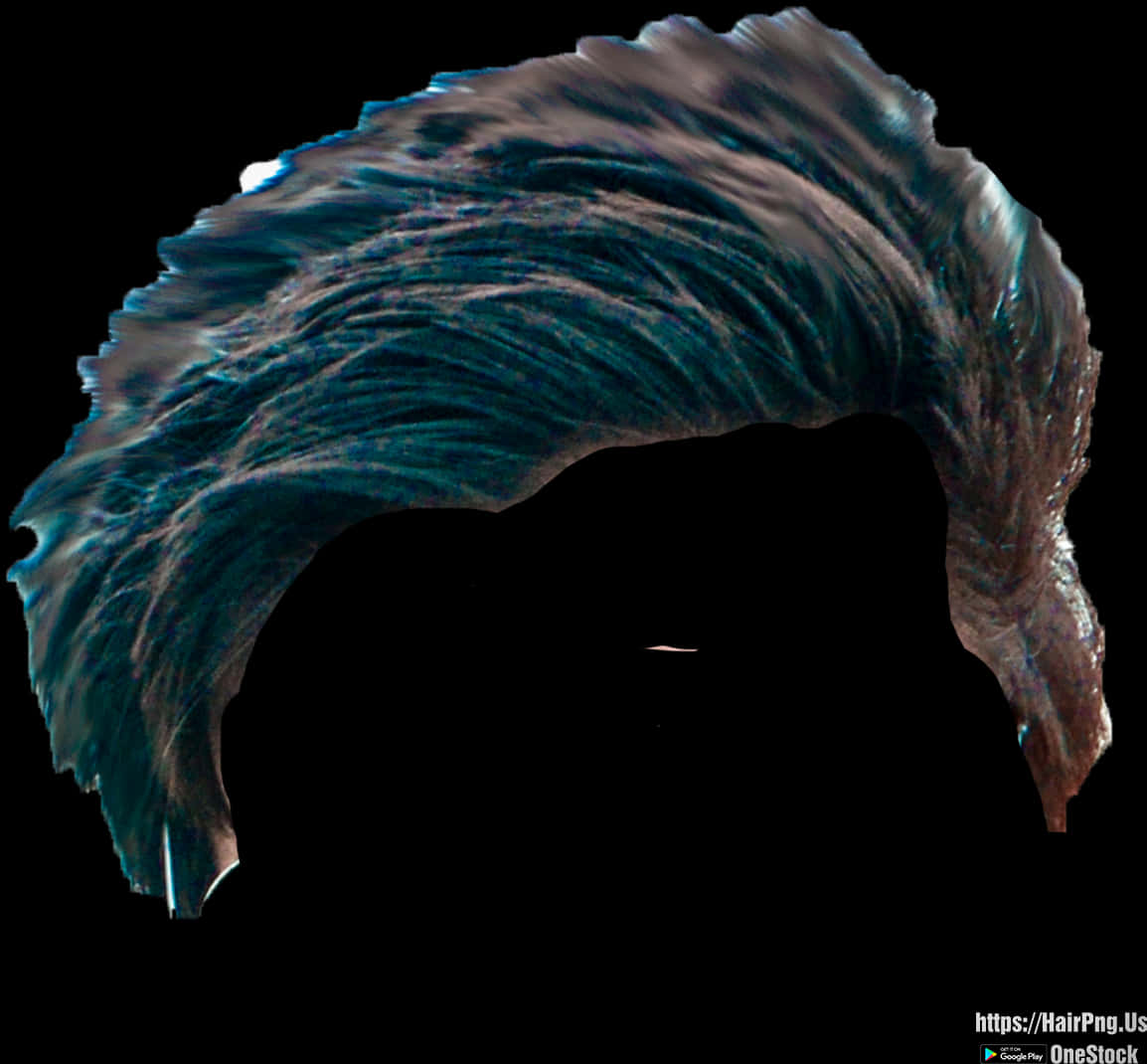 Swept Back Hair Texture PNG