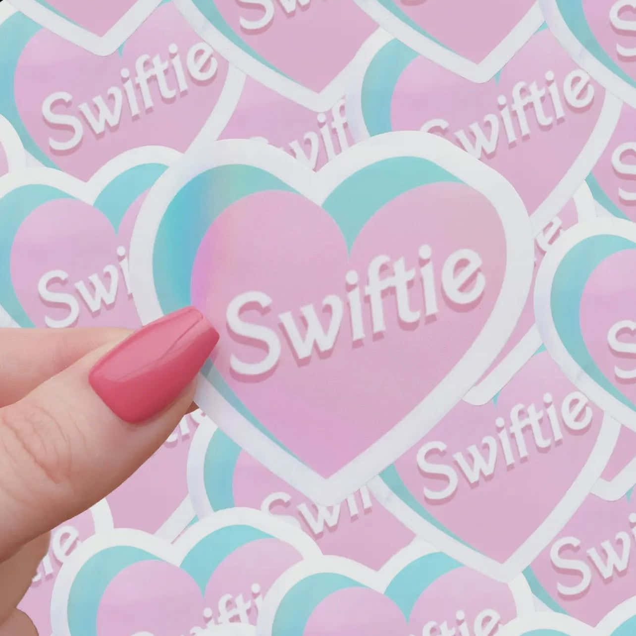Swiftie Heart Stickers Fan Merchandise Wallpaper