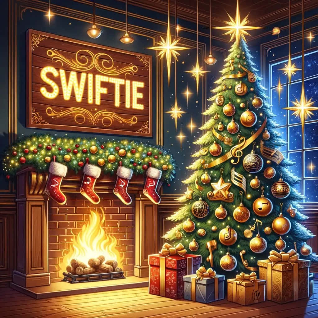 Swiftie Holiday Scene Wallpaper