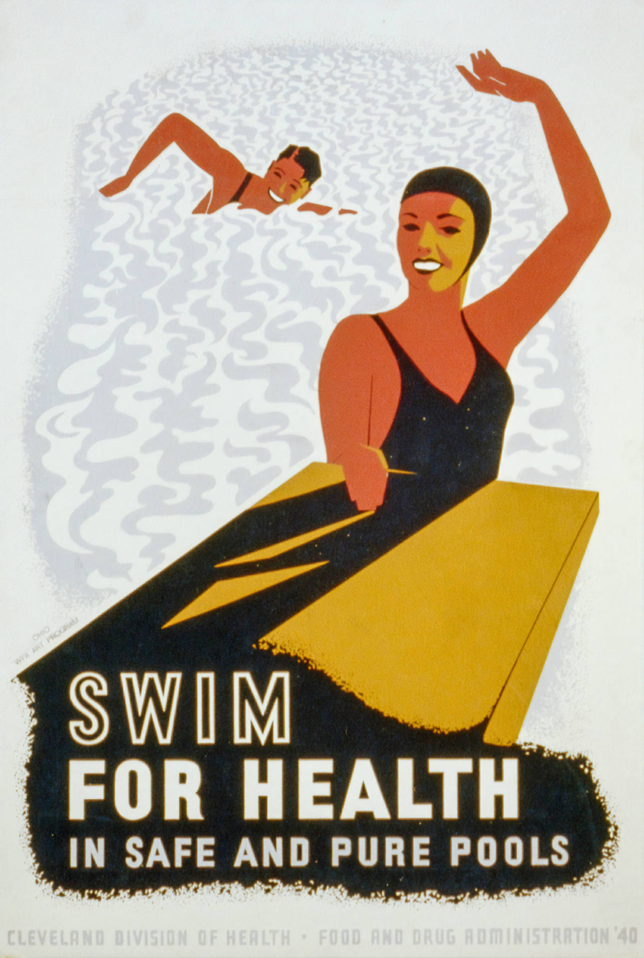 Swim For Health Graphic Wallpaper