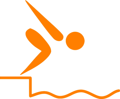 Swimmer Diving Icon PNG