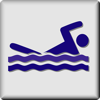Swimmer Silhouette Icon PNG