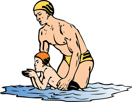 Swimming Lesson Cartoon PNG