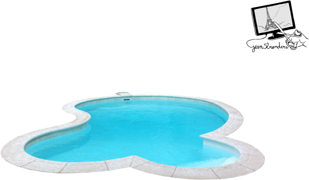 Swimming Pool Cartoon Style Illustration PNG