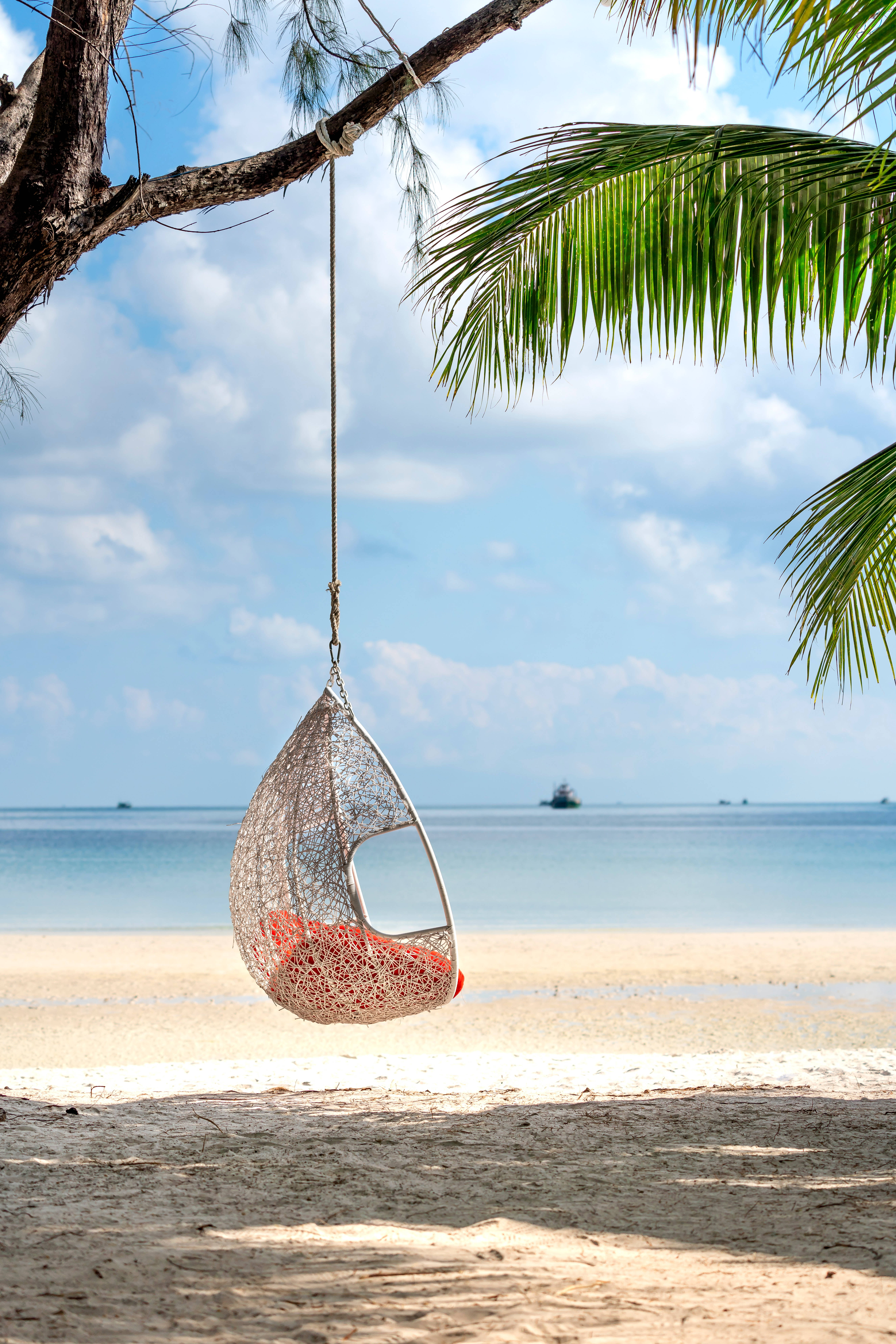 Swing On Beach Android Wallpaper