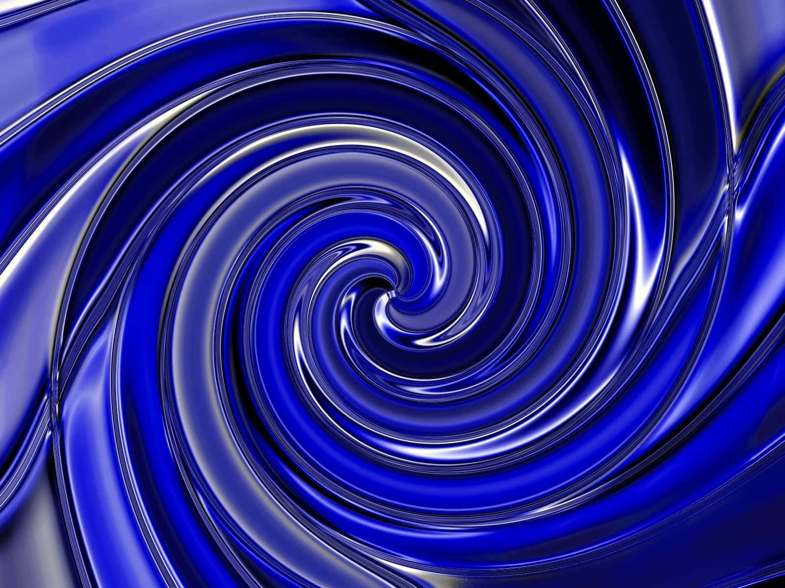 Royal Blue Liquid Swirls Background