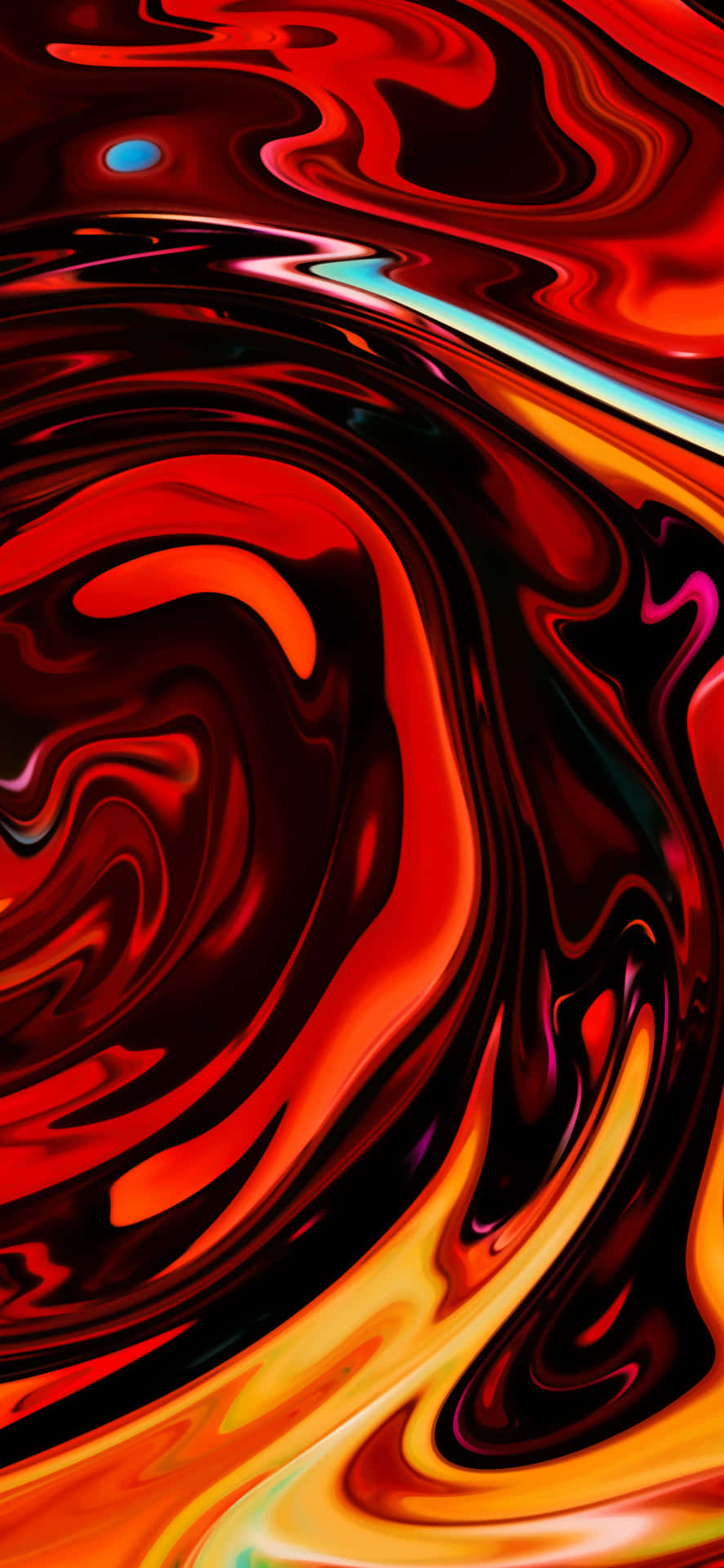 Orange Abstract Fluid Swirl Patterns Background