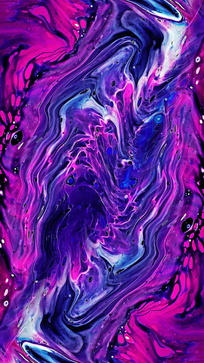 Pink And Purple Abstract Swirls Digital Painting Background
