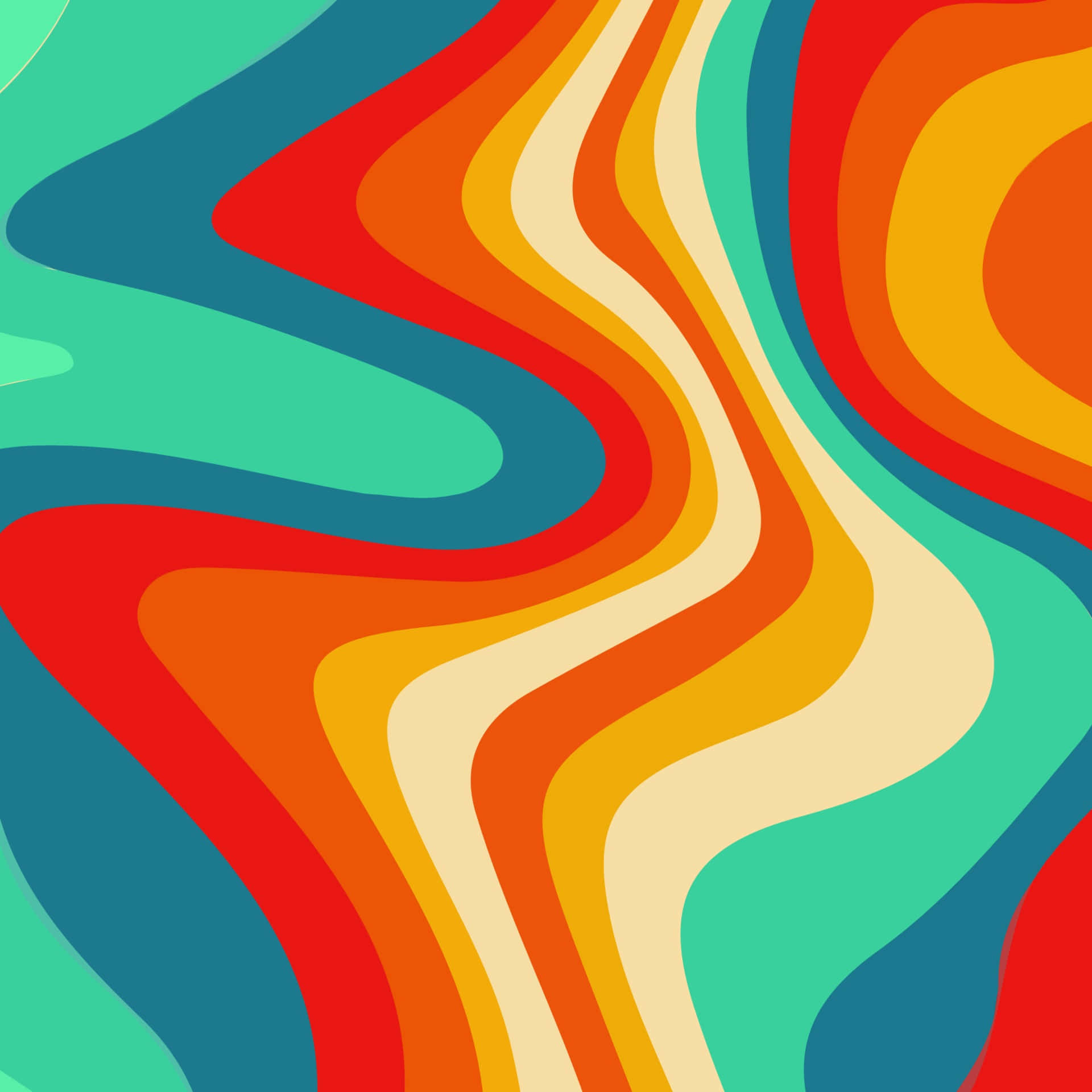 Retro Psychedelic Swirl Patterns Vector Illustration Background