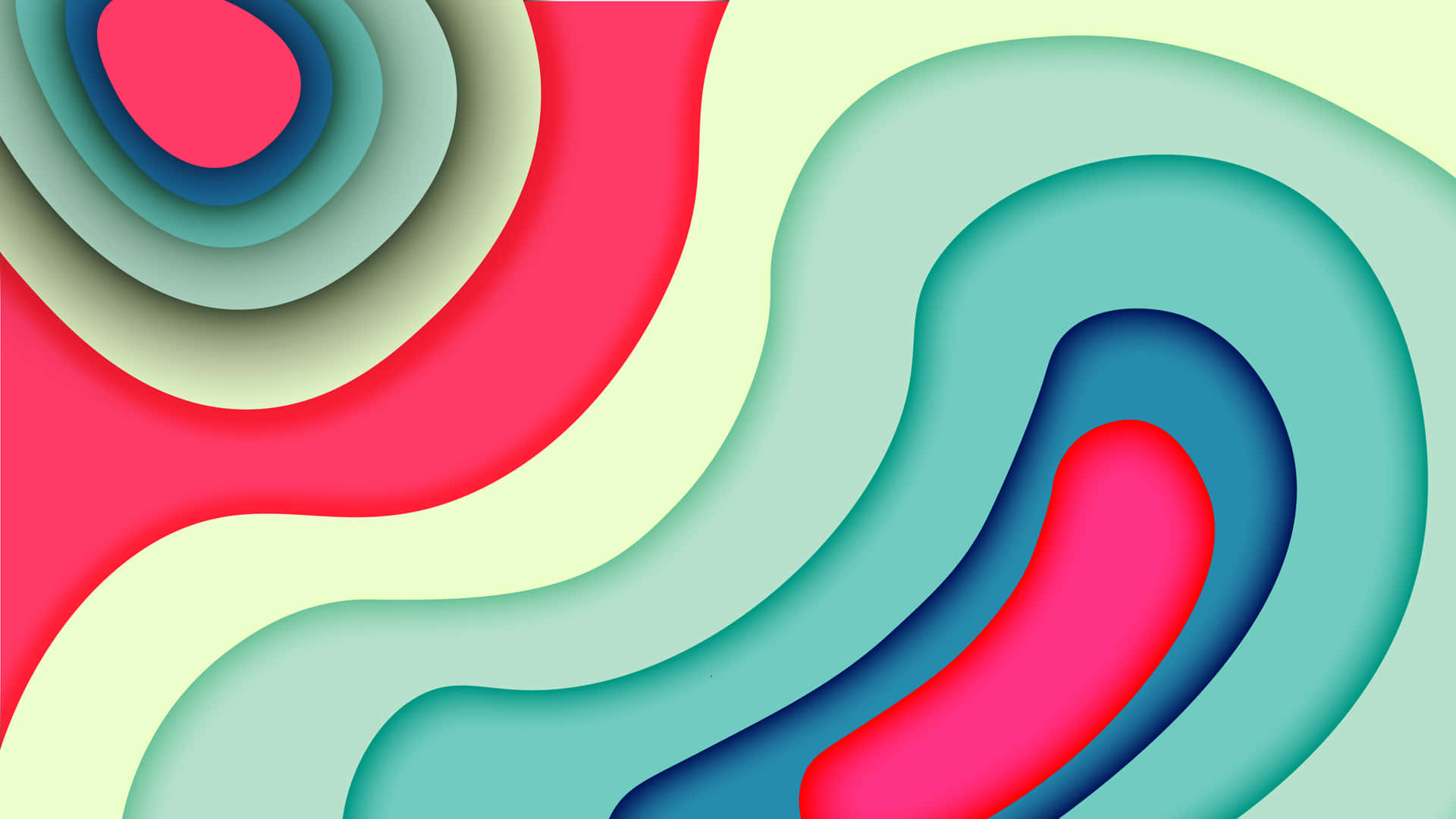 Multicolored Swirl Patterns Paper Cut Style Background
