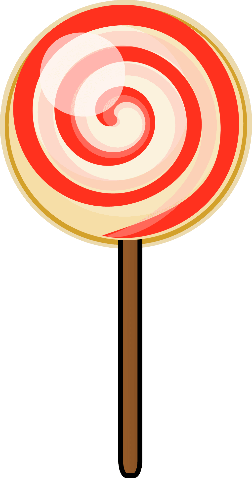 Swirl Lollipop Vector Illustration PNG