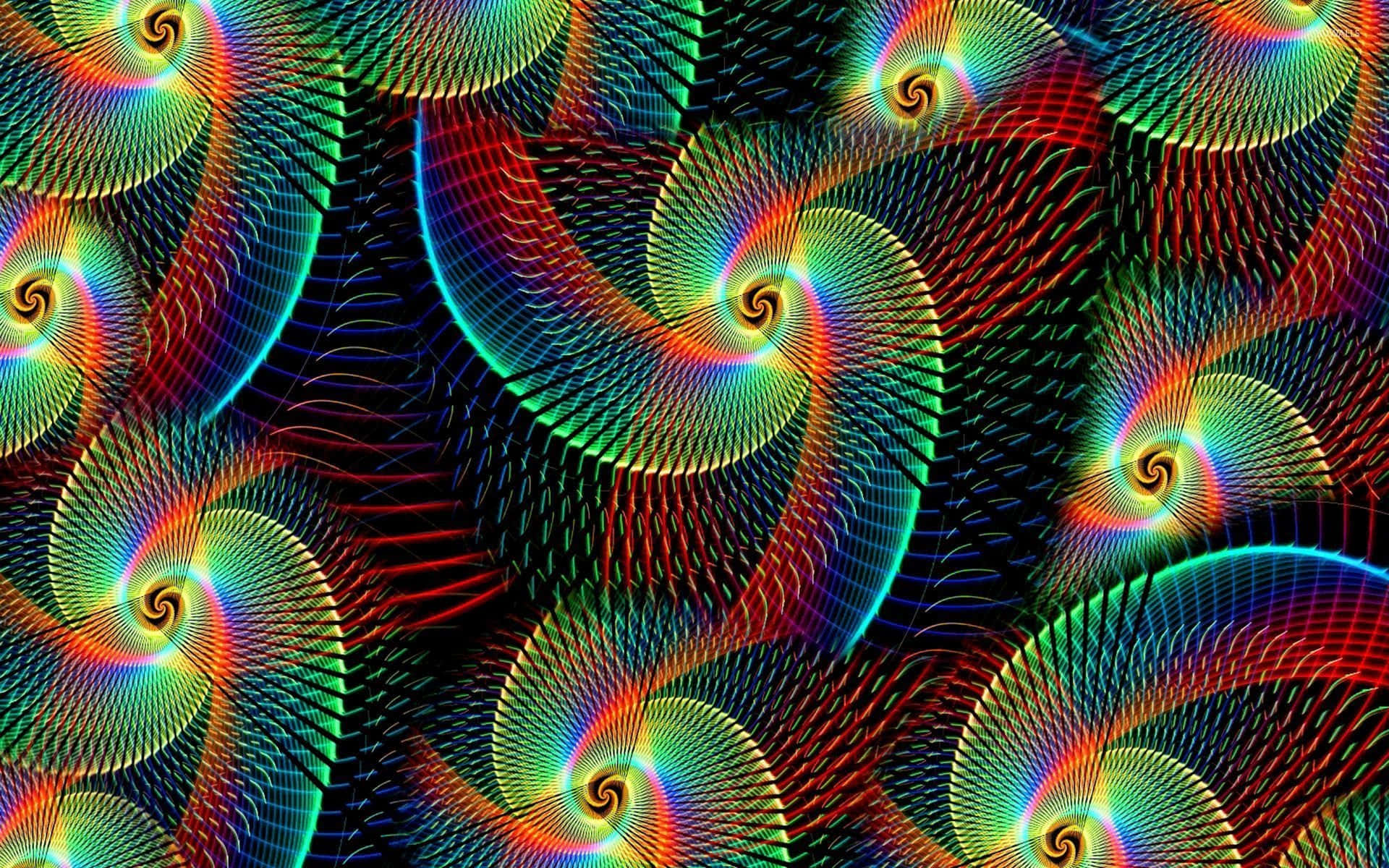 “En glitrende Swirl af Farver” Wallpaper