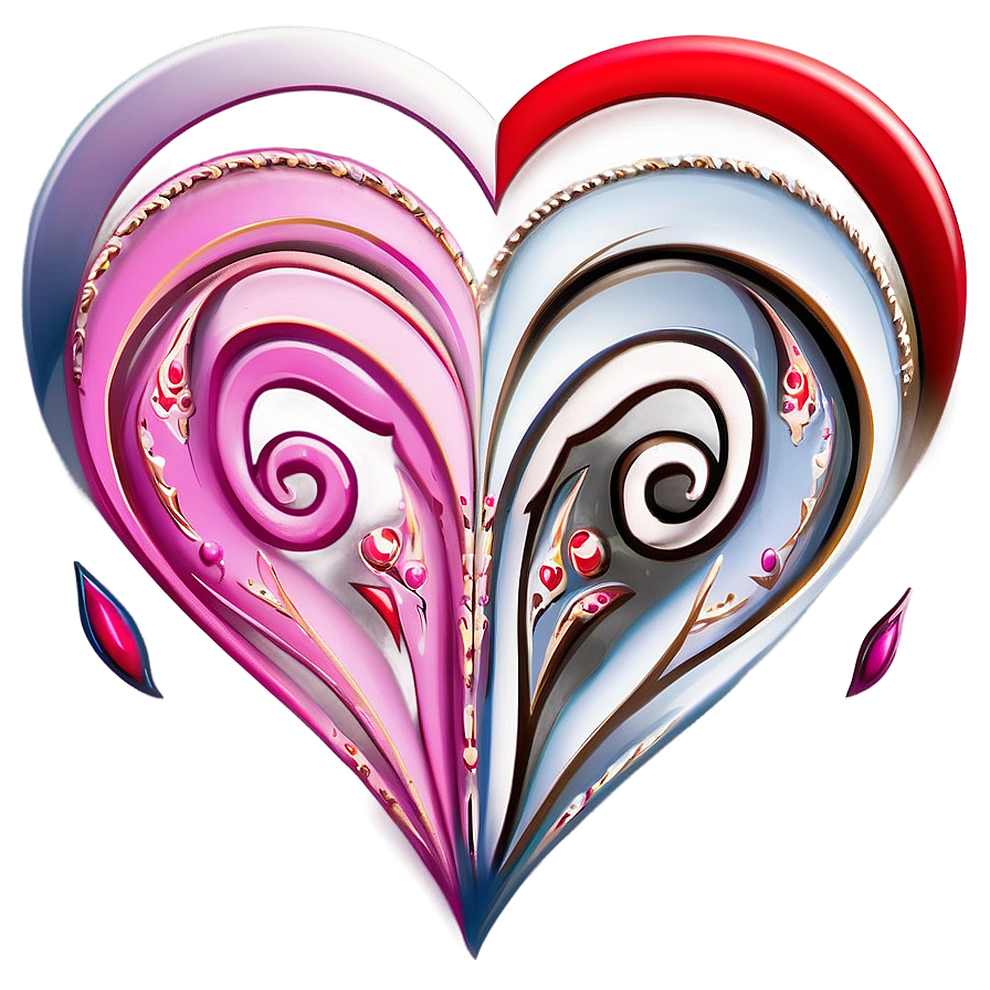Swirling Heart Clipart Pattern Png Qnk PNG