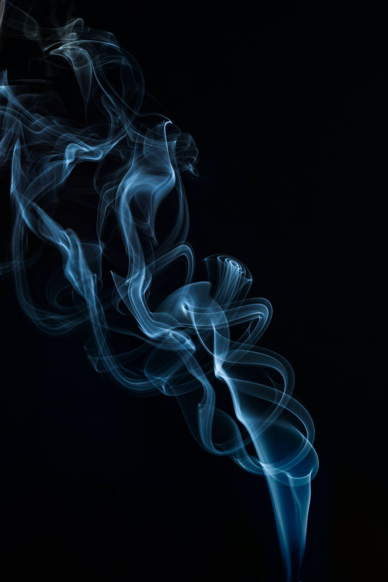 Swirling Light Blue Smoke Wallpaper