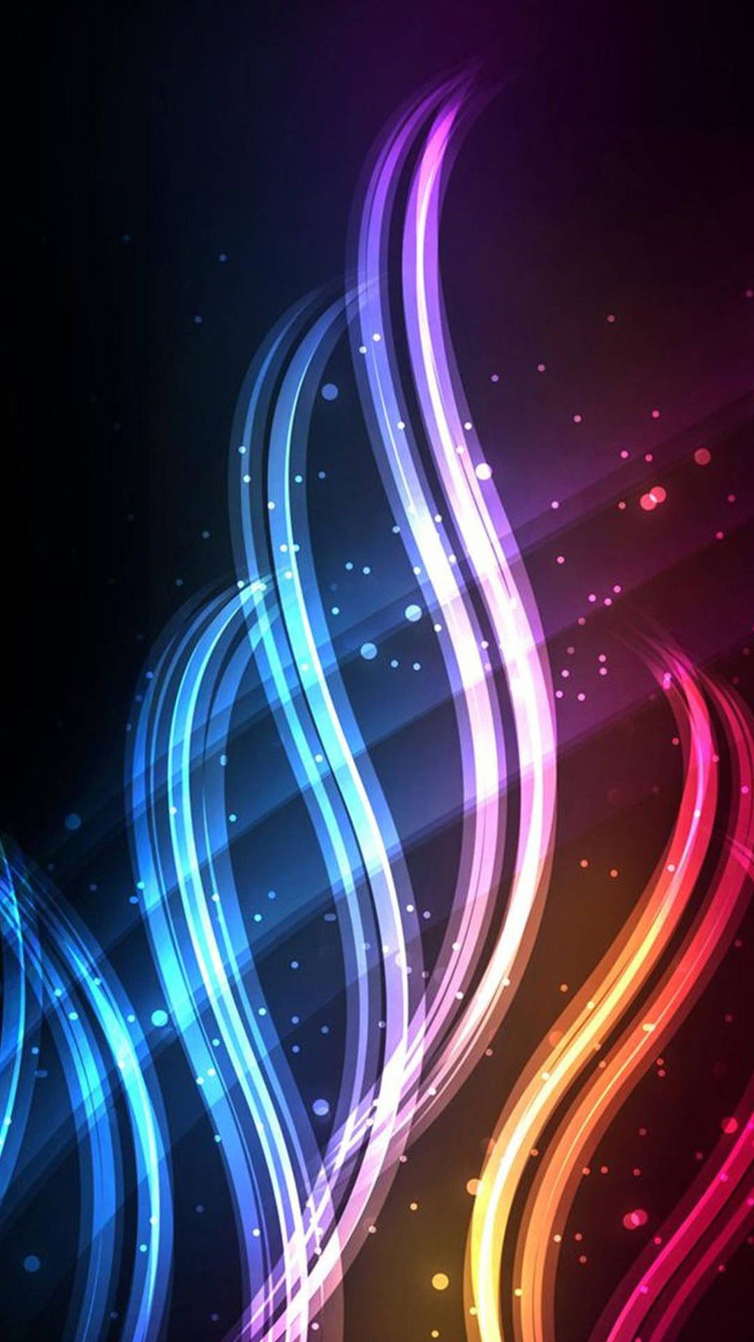 Swirls Neon Phone Wallpaper