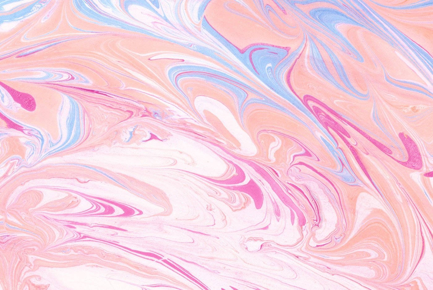 Swirly Pink And Blue Paint Wallpaper