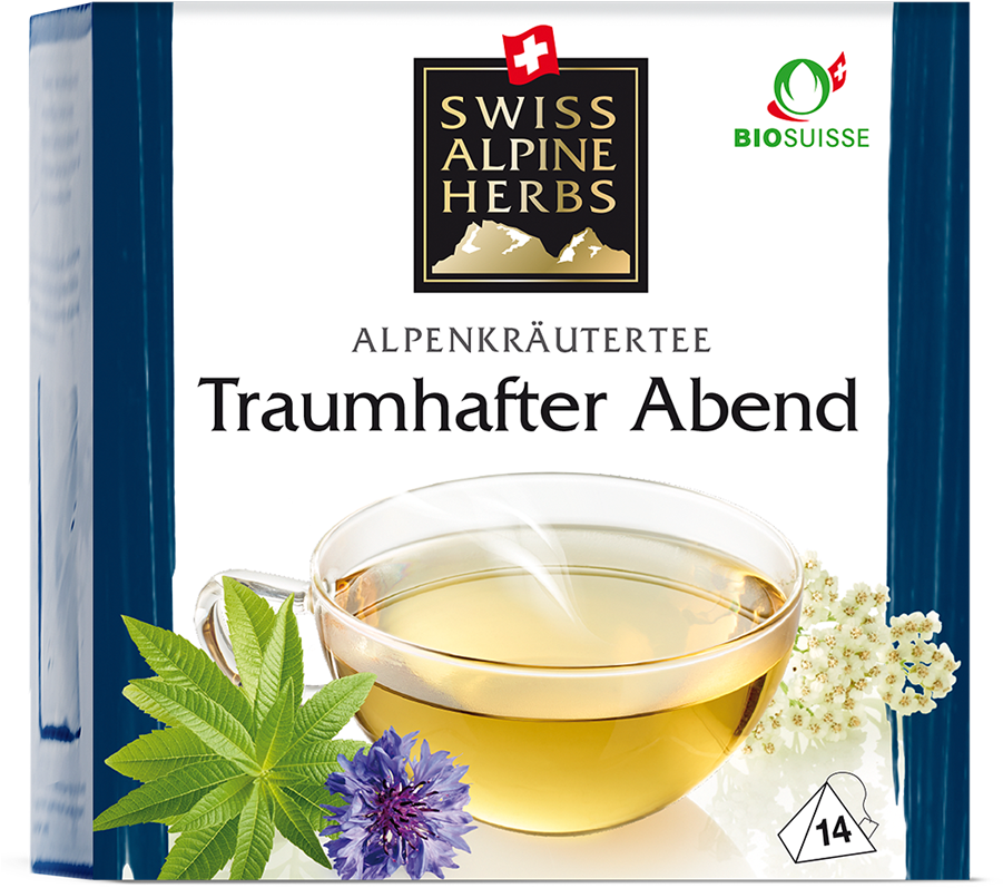 Swiss Alpine Herbs Tea Packaging PNG
