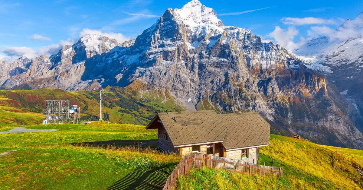 Swiss Alpine Scenery Winterthur Wallpaper