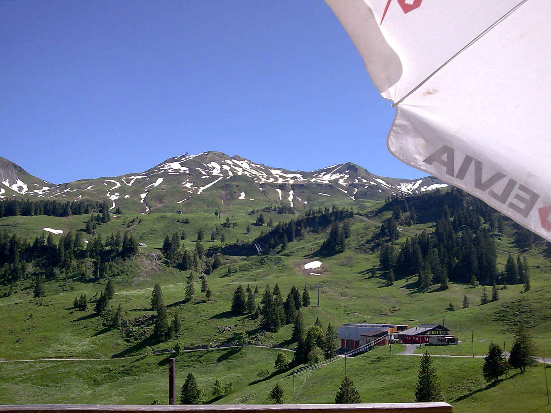 Swiss Alpine Summer Landscape Wallpaper