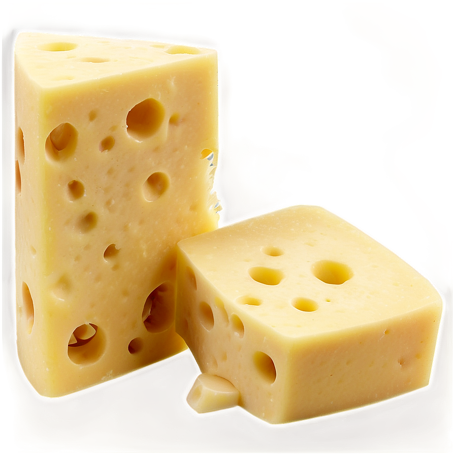 Swiss Cheese Chunks Png 06132024 PNG