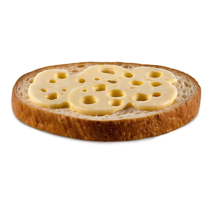 Swiss Cheese On Bread Png 06132024 PNG
