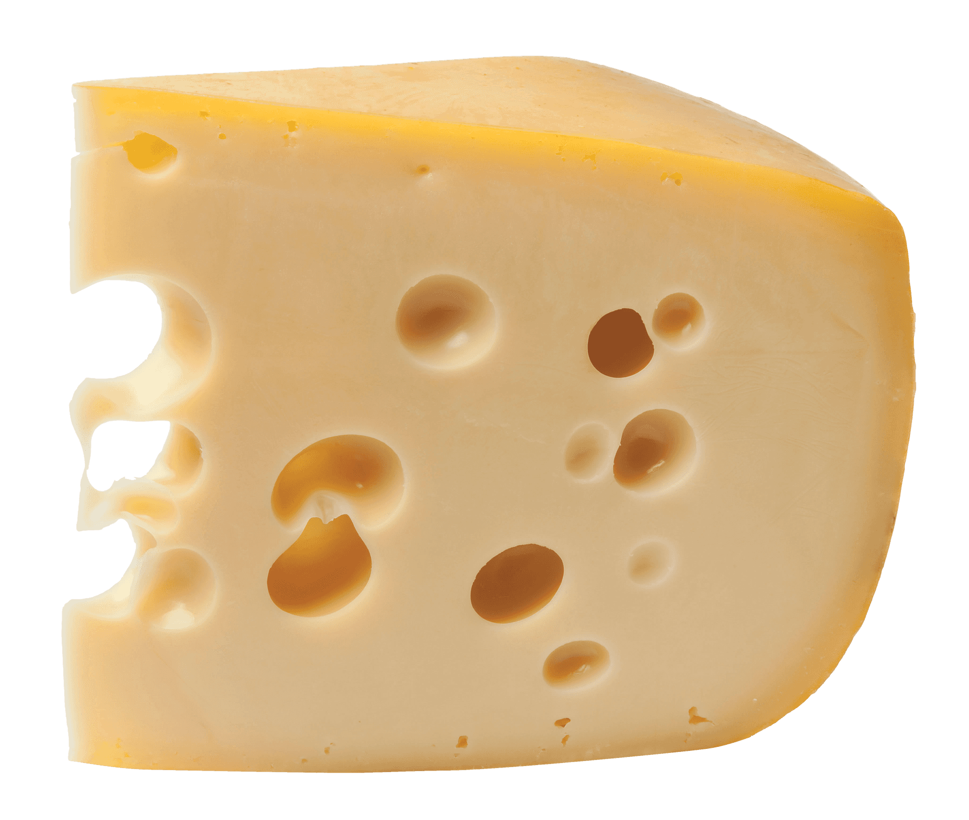 Swiss Cheese Wedge Transparent Background PNG