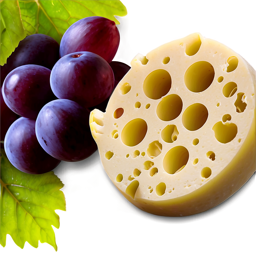 Swiss Cheese With Grapes Png Bbu3 PNG