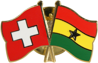 Swissand Ghanaian Flags Pin PNG