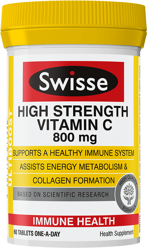 Swisse High Strength Vitamin C Supplement Bottle PNG